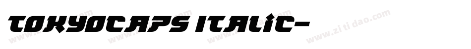 TokyoCaps Italic字体转换